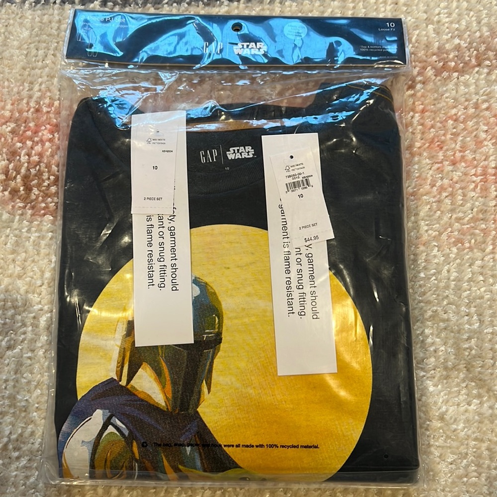 Brand new from Gap Mandalorian packaging Long sleeve shirt and jogger pants